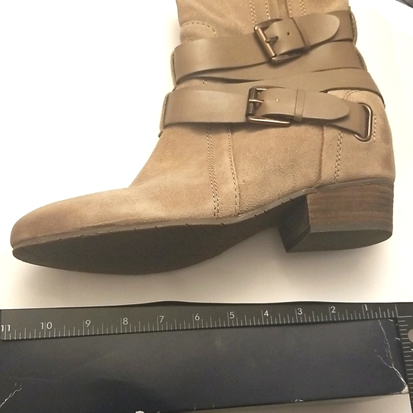 NAYA Fisher Taupe Leather Ankle Wedge Boots Womens 12M US 44 EUR - Picture 10 of 13